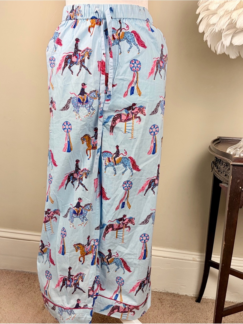 Printfresh 100% Organic Cotton Horse Show Pajama Pants Size XL Comfy Equestrian - Picture 2 of 14